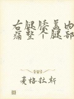 右腿膝盖内侧肿痛整个腿部伸直就疼封面