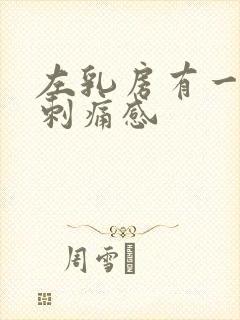 左乳房有一阵阵刺痛感