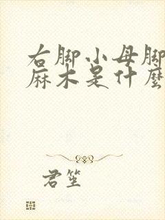 右脚小母脚趾头麻木是什么原因