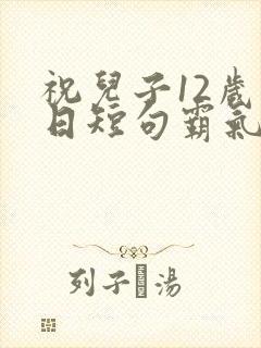 祝儿子12岁生日短句霸气