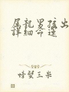 属龙男孩出生的详细命运