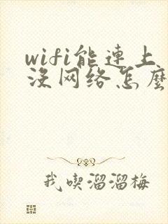 wifi能连上没网络怎么回事