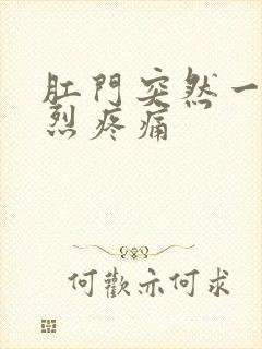 肛门突然一阵剧烈疼痛