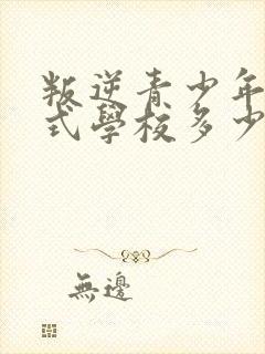 叛逆青少年封闭式学校多少钱