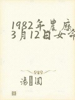 1982年农历3月12日女命如何