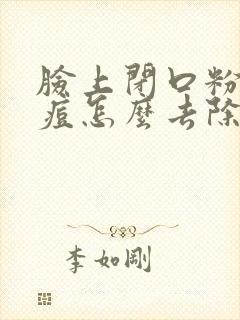 脸上闭口粉刺痘痘怎么去除