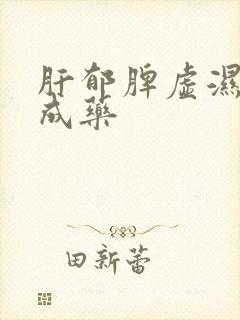 肝郁脾虚湿重中成药