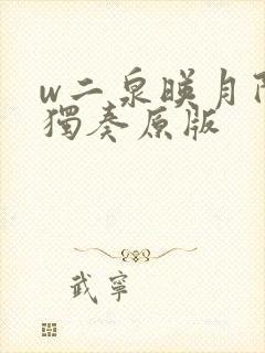 w二泉映月阿炳独奏原版