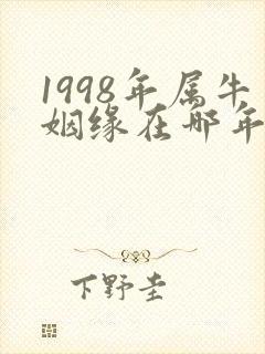 1998年属牛姻缘在哪年最旺盛