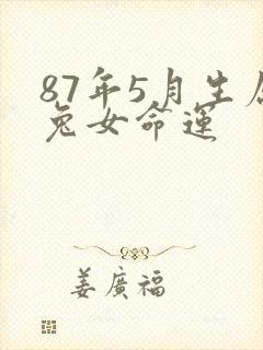 87年5月生属兔女命运