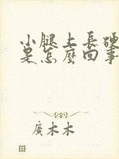 小腿上长硬疙瘩是怎么回事