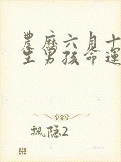 农历六月十五出生男孩命运