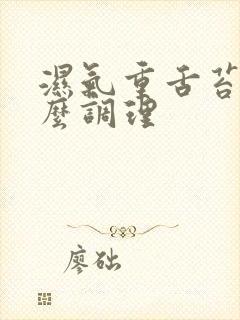 湿气重舌苔白怎么调理