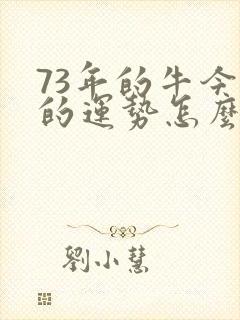 73年的牛今年的运势怎么样封面