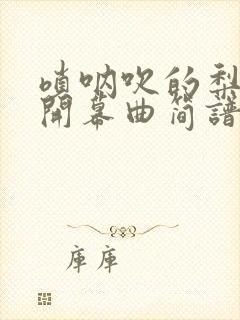 唢呐吹的梨园春开幕曲简谱封面