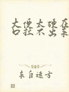 大便太硬在肛门口拉不出来怎么办