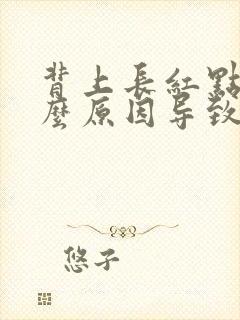 背上长红点点什么原因导致的