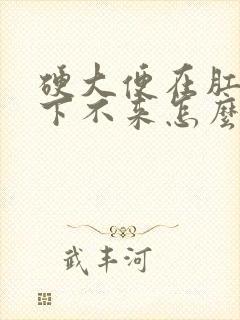 硬大便在肛门口下不来怎么办