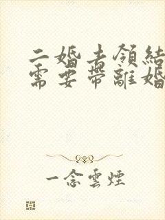 二婚去领结婚证需要带离婚证吗