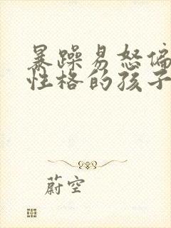 暴躁易怒偏激的性格的孩子