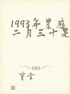 1993年农历二月三十是什么星座