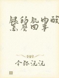 腿的肌肉酸痛是怎么回事