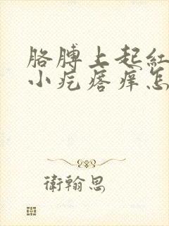 胳膊上起红色的小疙瘩痒怎么回事