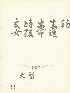 亥时出生的属狗女孩命运