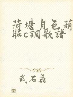 荷塘月色葫芦丝版c调歌谱