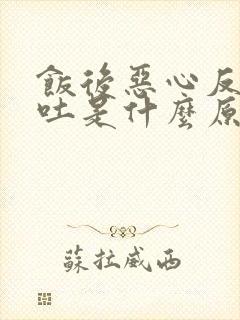 饭后恶心反胃想吐是什么原因