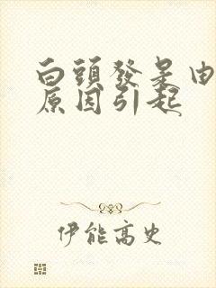 白头发是由什么原因引起封面