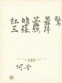 杜明蕾最惊艳的三张照片封面