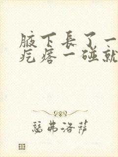 腋下长了一个红疙瘩一碰就疼很硬