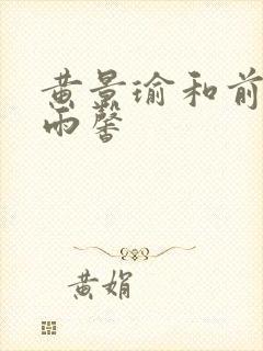 黄景瑜和前妻王雨馨