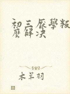 初三厌学叛逆怎么解决