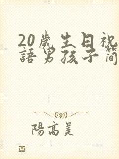 20岁生日祝福语男孩子简短