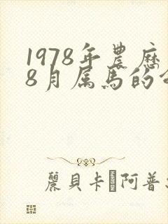 1978年农历8月属马的命运