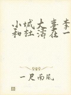 小城大事李秋萍和杜涛在一起了吗