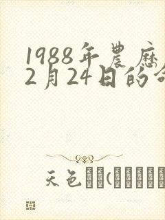 1988年农历2月24日的命运