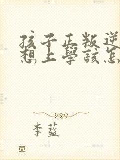 孩子正叛逆期不想上学该怎么办