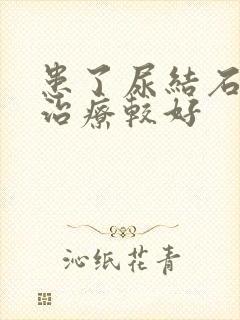 患了尿结石怎么治疗较好