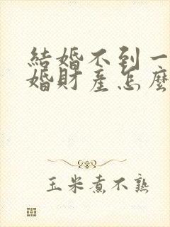 结婚不到一年离婚财产怎么分配