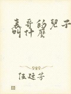 表哥的儿子叫我叫什么