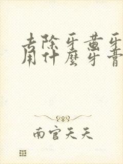 去除牙黄牙结石用什么牙膏