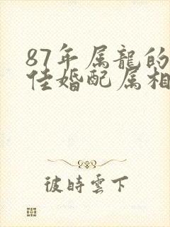 87年属龙的最佳婚配属相封面