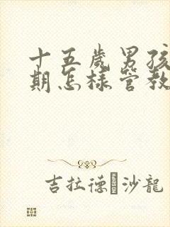 十五岁男孩叛逆期怎样管教