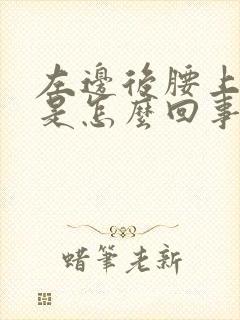 左边后腰上面疼是怎么回事女封面