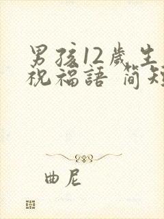 男孩12岁生日祝福语 简短独特