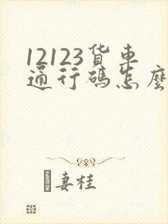 12123货车通行码怎么申请