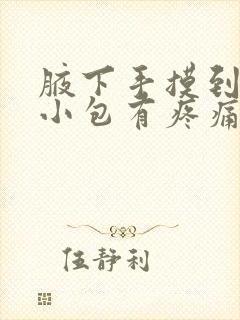 腋下手摸到一个小包有疼痛感